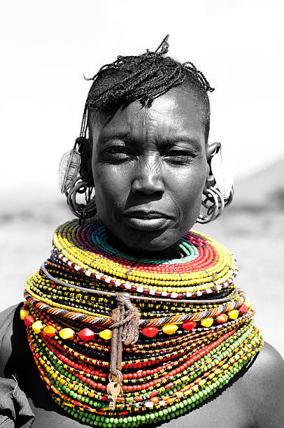 turcana femme - culture tribale africaine photos et images de collection