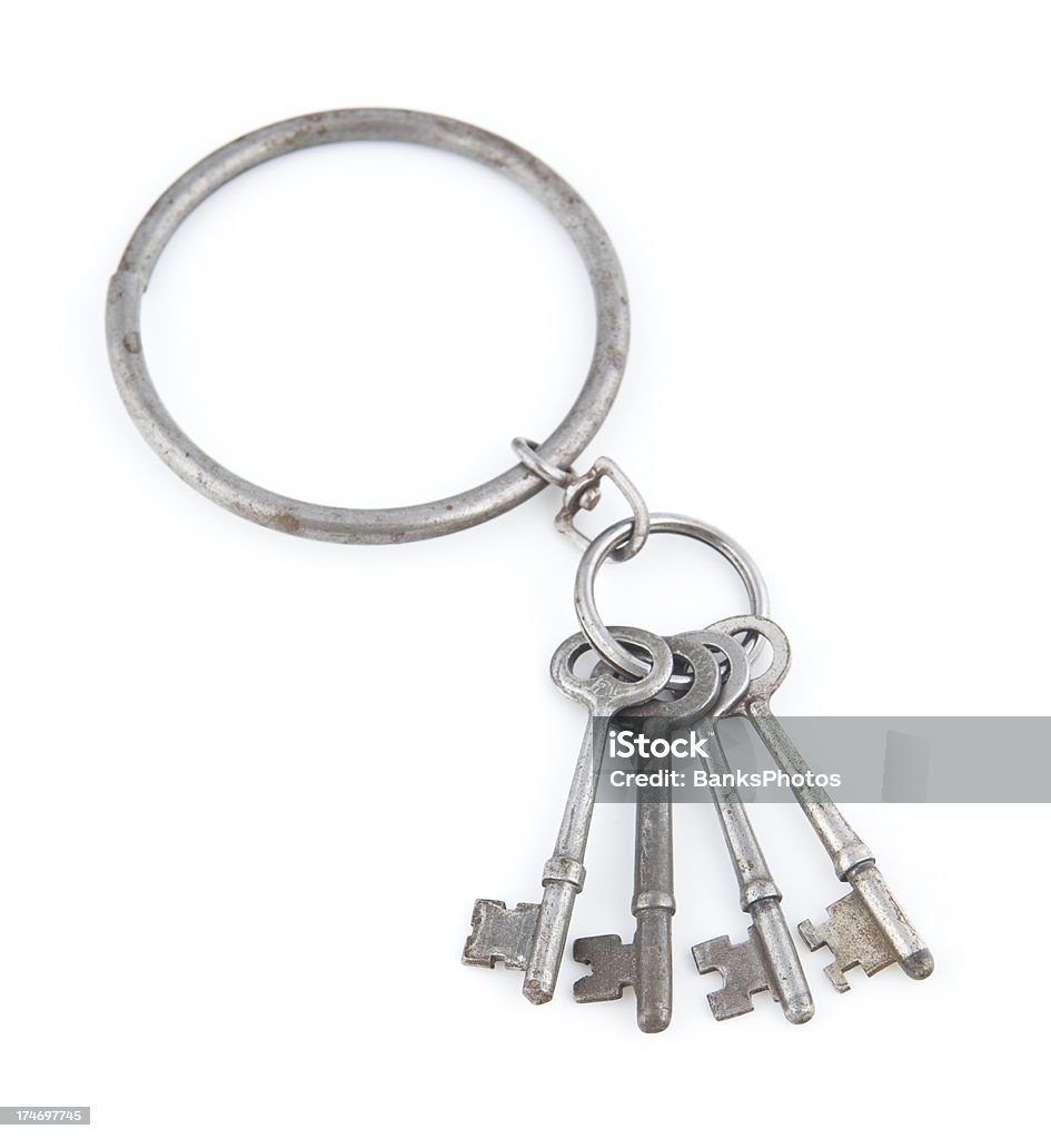 Antique Skeleton Keys On Two Rings Stock Photo - Download Image Now - Key  Ring, Circle, Key - iStock