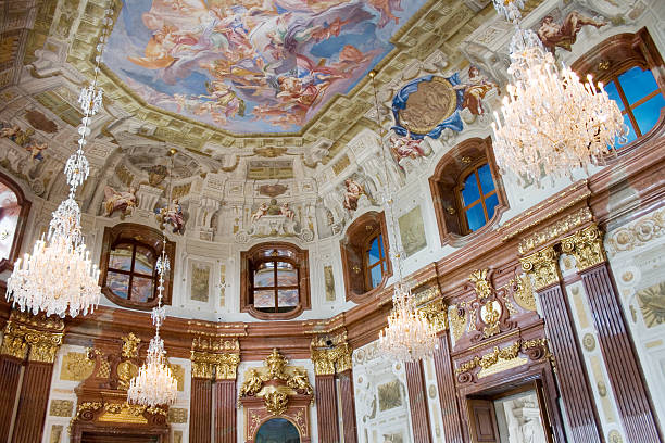 Inside view of the Belvedere, showing the details  Inside Belvedere Palace, Vienna habsburg dynasty stock pictures, royalty-free photos & images