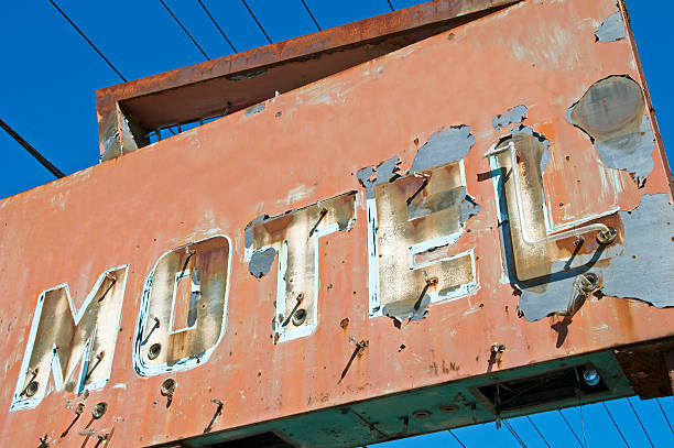 istock Old neon motel sign 174698493