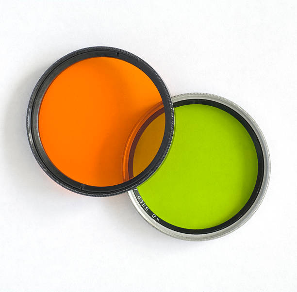 istock Colorful Photo Filters (Orange & Green) on White 174699035