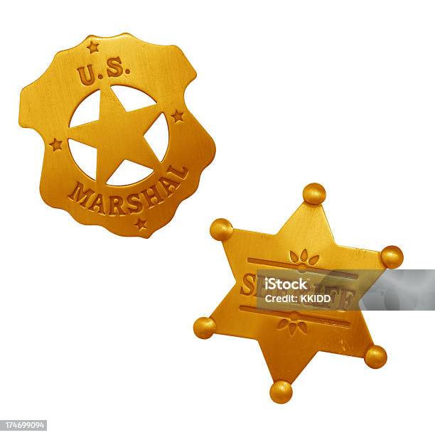 Emblemas De Aplicação Da Lei - Fotografias de stock e mais imagens de Formato de Estrela - Formato de Estrela, Xerife, Crachá - Acessório