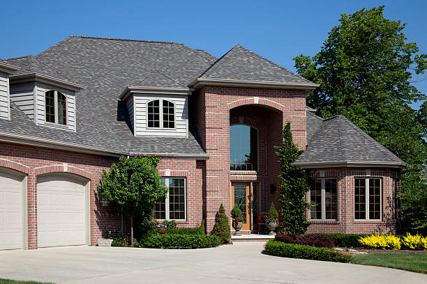 istock Perfect Brick, Cedar Home Exterior Archicectural Design, Clean Green Landscaping 174699474