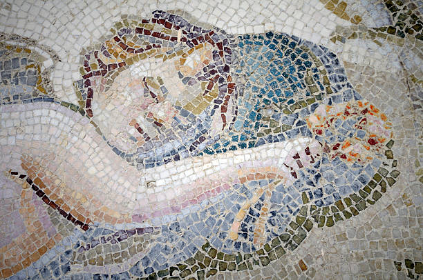 cupido - greek mythology goddess mosaic greek culture foto e immagini stock