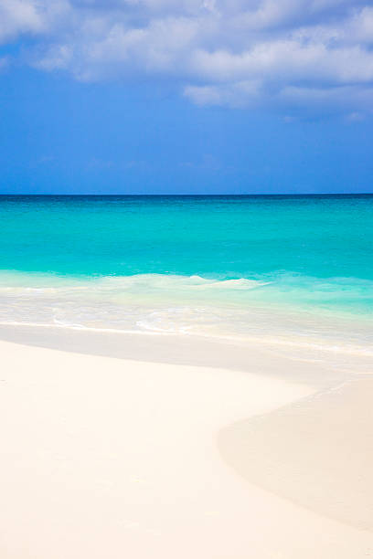 Empty tropical beach stock photo