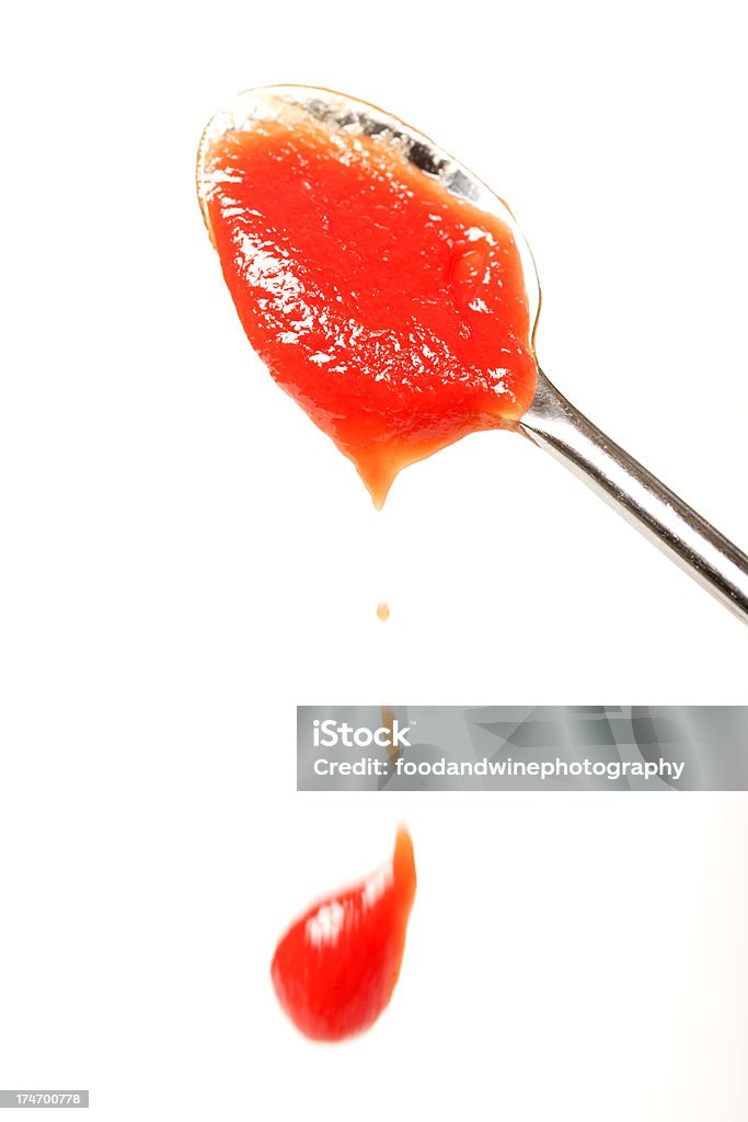 Cuillère de tomate ketchup publié - Photo de Aliments et boissons libre de droits