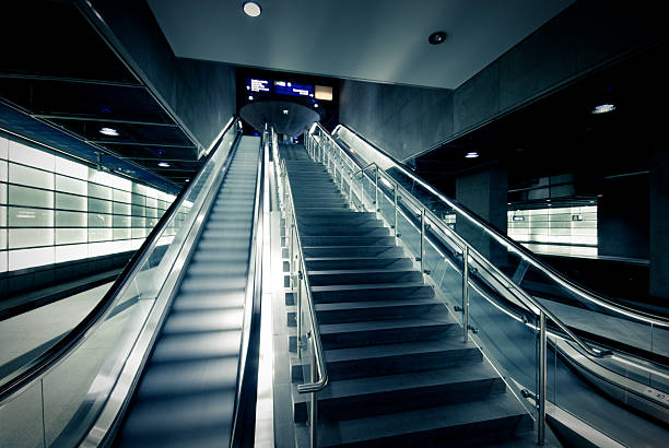 istock Station stairs and escalator 174701031