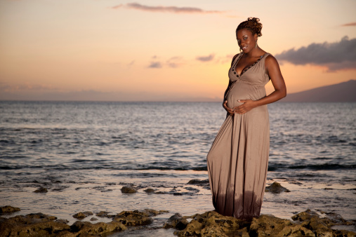 A young pregnant woman portrait.