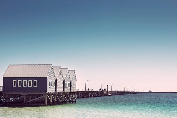 istock Jetty and blue houses 174701301