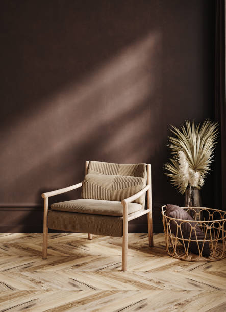 istock Cozy dark living room interior background 1747023816