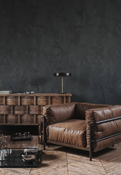 istock Home mockup, living room loft 1747023822