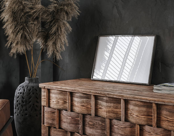 istock Home mockup, living room loft 1747023828