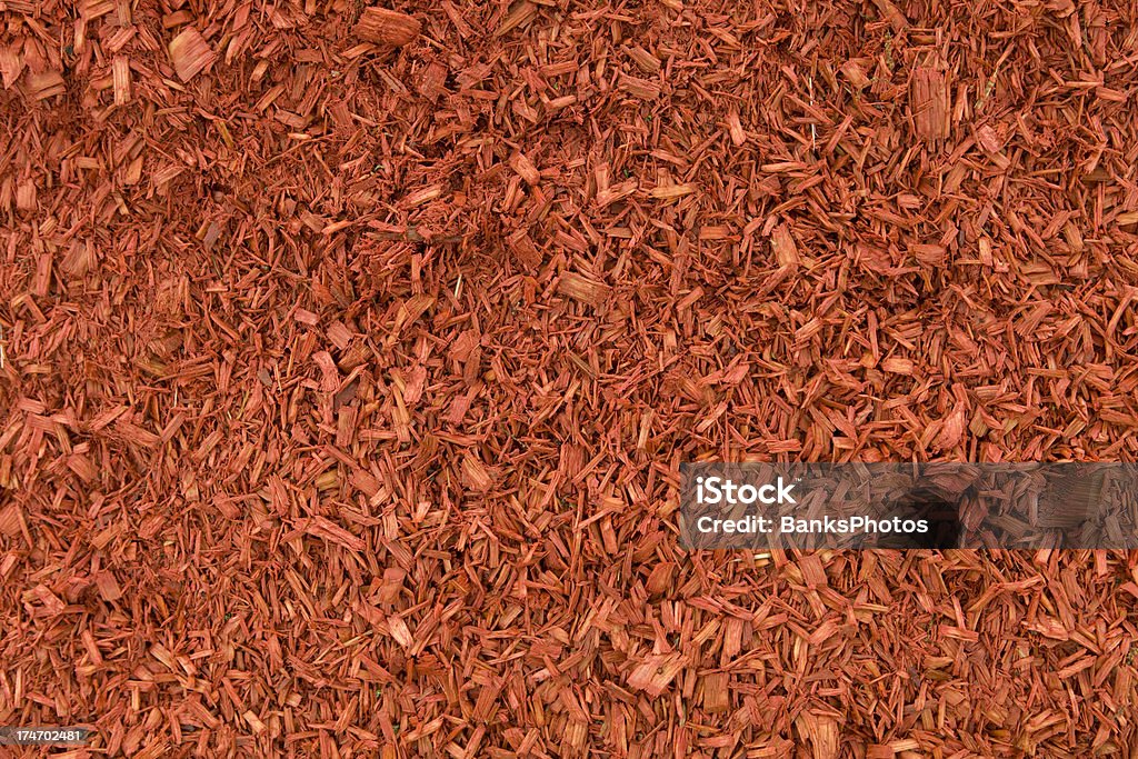 Damp Mulch fundo vermelho - Foto de stock de Cobertura do solo royalty-free