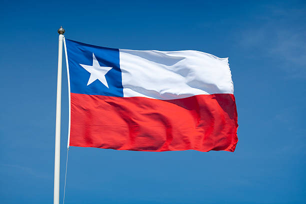 Flag of Chile stock photo