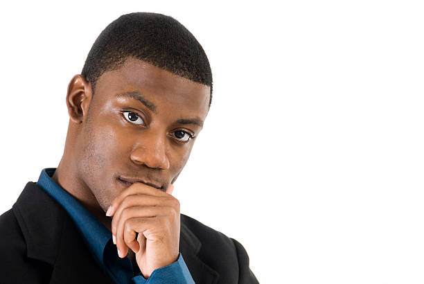 istock Attractive African American Male Isolated on White Background 174702522