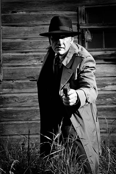Film Noir Detective stock photo