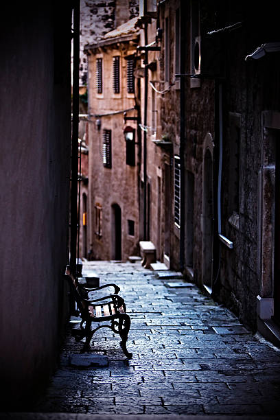 istock Lonely dark alley 174702691