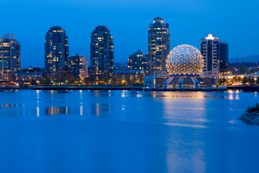 False Creek in Vancouver with the Science World in the background.See more images of Vancouver: