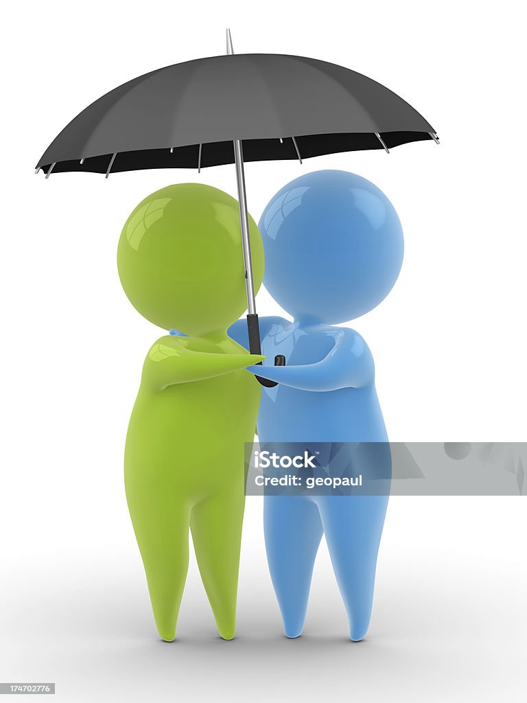 Guarda-chuva - Foto de stock de Fundo Branco royalty-free