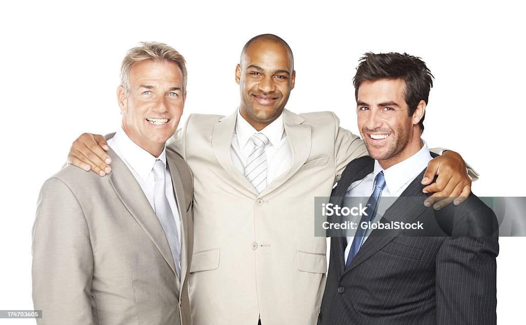 Happy business colleagues standing together 20-24 Years Stock Photo