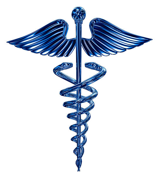 istock Blue Chrome Caduceus Medical Symbol 174703801