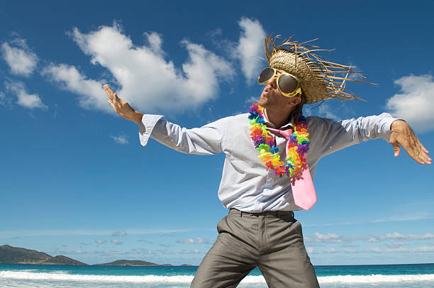 istock Tourist Businessman Does a Beach Dance 174703946