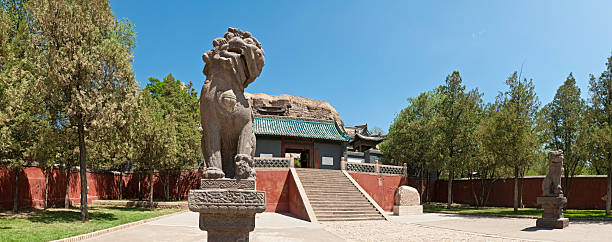 istock China temple gate Imperial Lions panorama 174703949