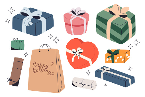 Big Gift Boxes Set With Bow Stock Illustration Download Image Now big-gift-boxes-set-with-bow-stock-illustration-download-image-now