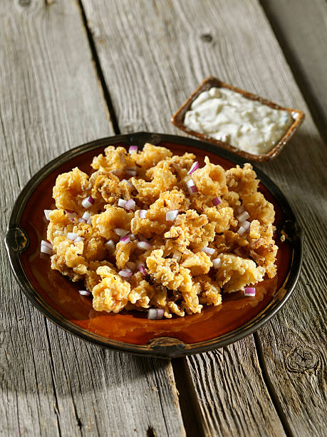 istock Breaded Calamari with Tzatziki Sauce 174705293