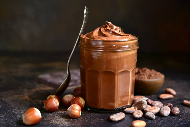 istock Homemade delicious chocolate and nut spread. 1747053199