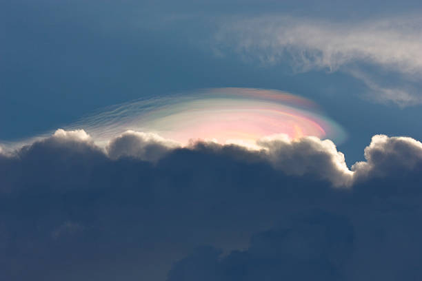 Nacreous clouds stock photo
