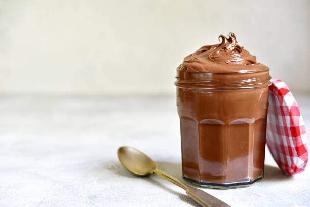 istock Homemade delicious chocolate and nut spread. 1747059641