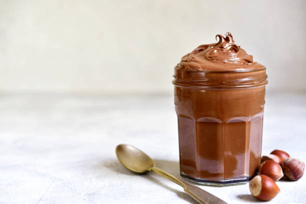 istock Homemade delicious chocolate and nut spread. 1747059642