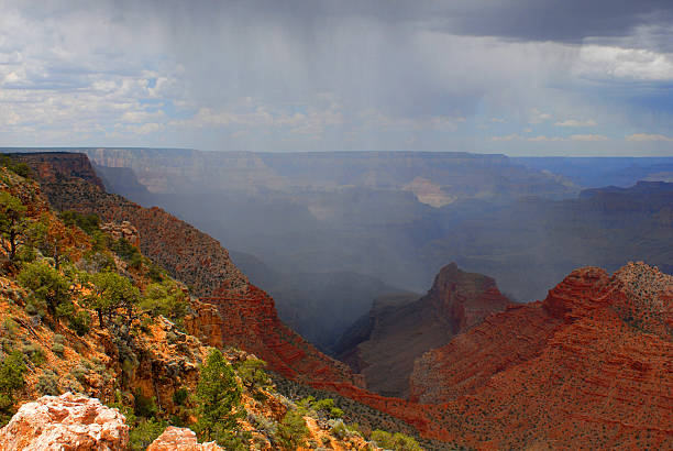 Rainstorm Over the Grand Canyon stock photo