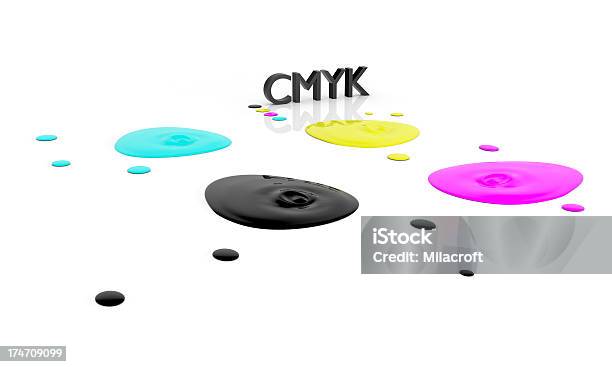 Foto de Inks Cmyk Líquido e mais fotos de stock de Gota - Líquido - Gota - Líquido, CMYK, Tinta - Equipamento de arte e artesanato