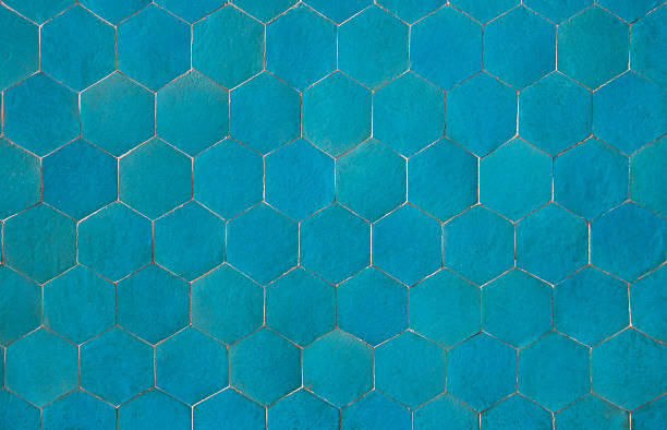 istock Background of Hexagonal Blue Tiles 174710752