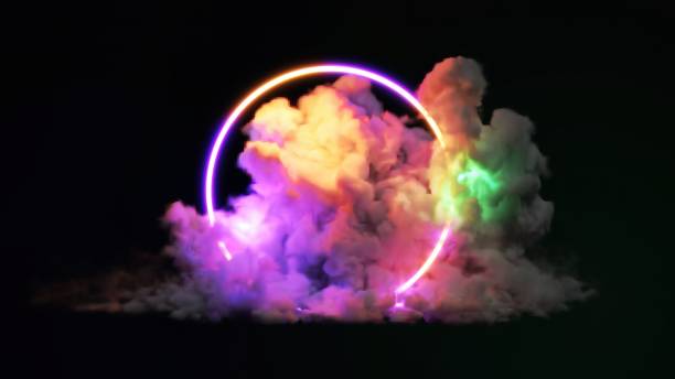 istock Full-color fantasy ring inside the cloud. 1747127197