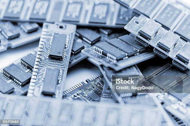 Viele Verschiedenen Computerspeichermodule Stockfoto und mehr Bilder von Abstrakt - Abstrakt, Ausrüstung und Geräte, Blau