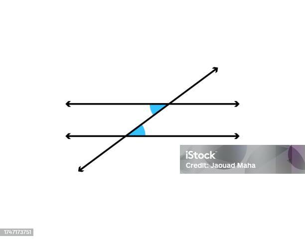 Alternate Interior Angles With Parallel Lines Illustration Stock ...