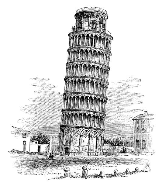 istock The Leaning Tower of Pisa in Pisa, Italy - 19th Century 1747208944