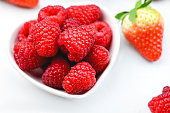 close up of a berries in a bowl.