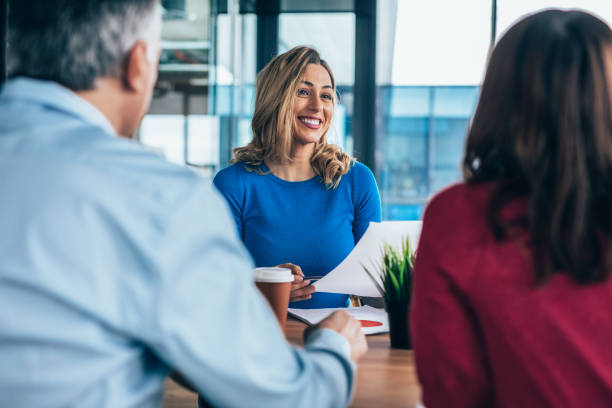 istock Businesspeople Having Meeting In A Restaurant 1747246932