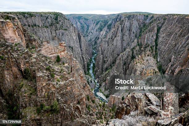 Steep Cliffs In Black Canyon Of The Gunnison Stock Photo - Download Image Now - At The Edge Of, Beauty, Beauty In Nature