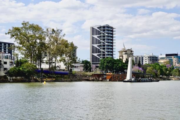 istock Brisbane cityscape view from the Brisbane river, Regatta 1747378979