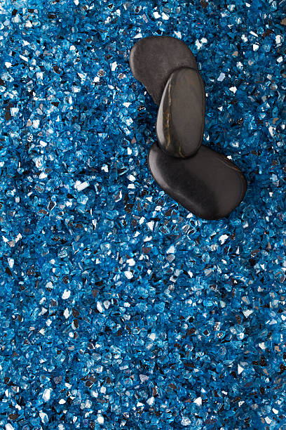 Seamless crystal pebbles with spa stones