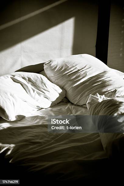 Without Stock Photo - Download Image Now - Messy, Crumpled, Sheet - Bedding