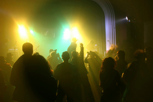 People rocking at a concert