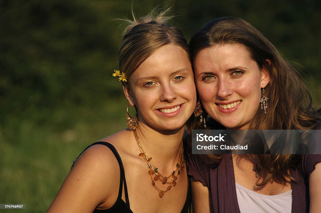 Two friends Two attractive young woman Admiration Stock Photo