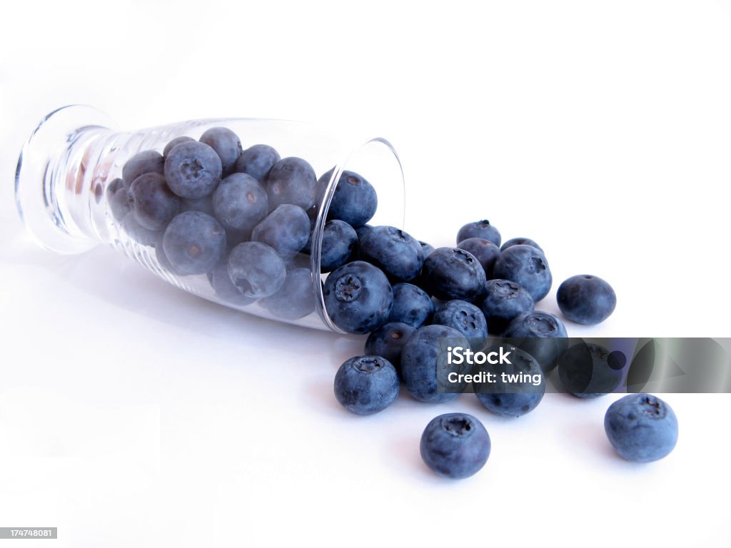 Mirtilli in vetro alto - Foto stock royalty-free di Alimentazione sana