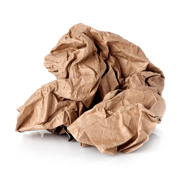 istock Crumpled brown paper ball 174748144